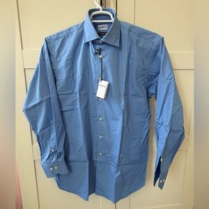 ZANETTI  Men’s Elegant Blue Dress Shirt
